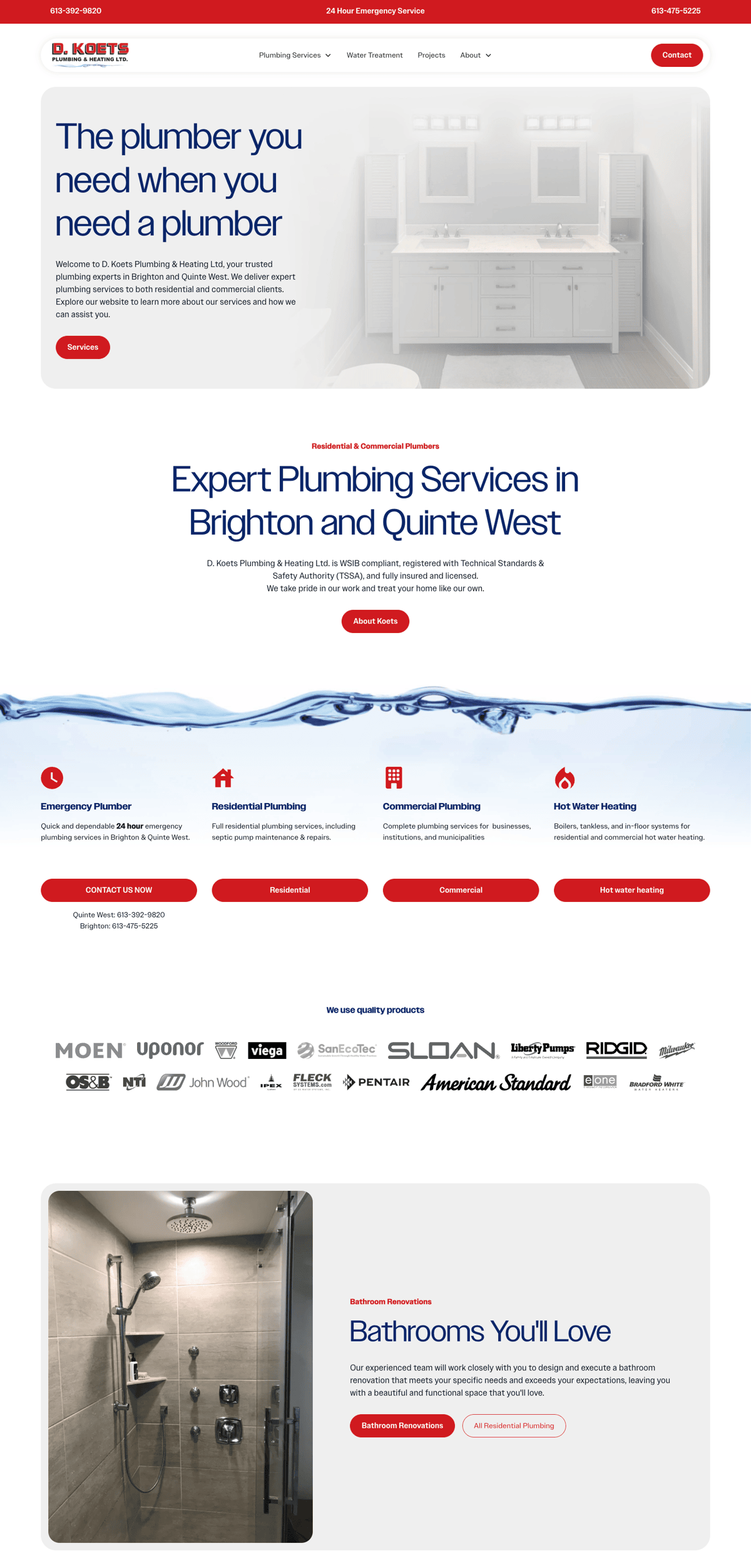 Website project for D. Koets Plumbing & Heating