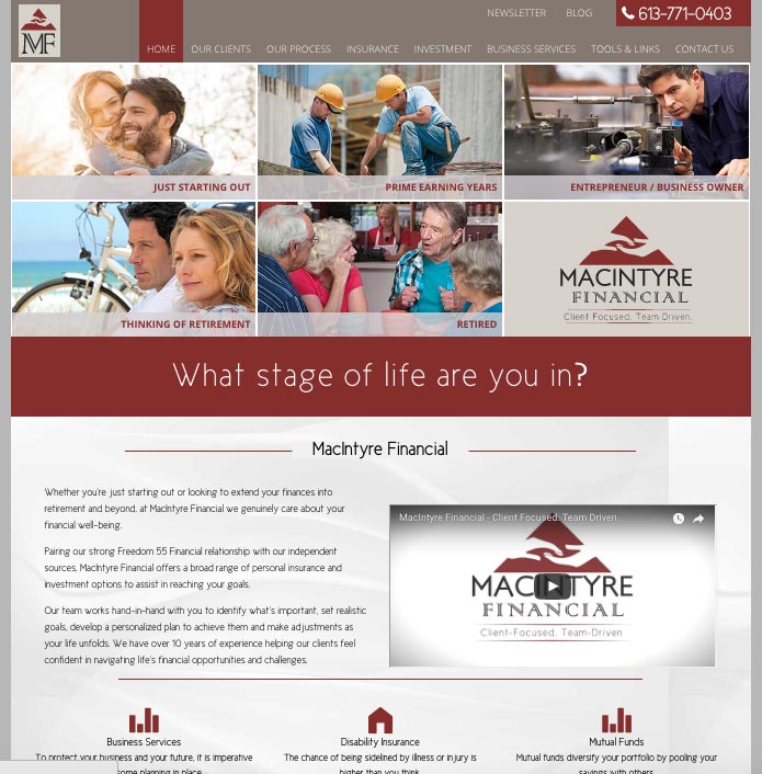 MacIntyre Financial website home page